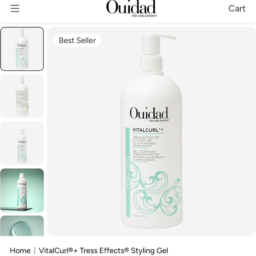 Ouidad VitalCurl+ Tress Effects Styling Gel 33.8oz